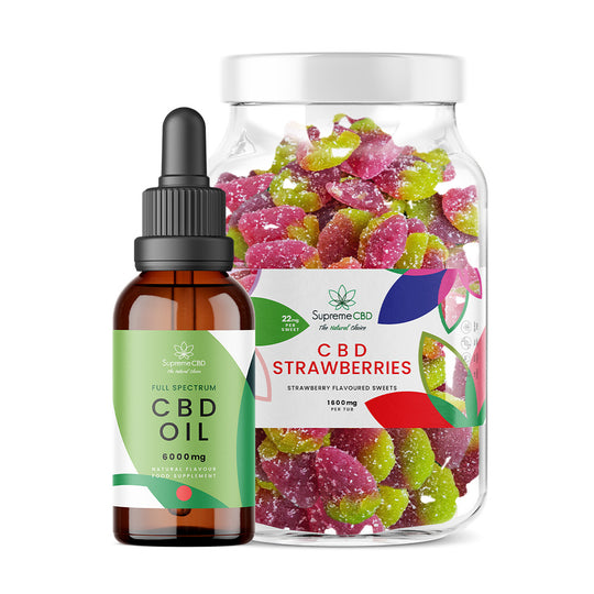 CBD Oil 30ml (6000mg) & Large CBD Gummies Bundle