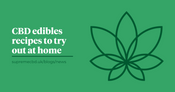 A green background with the Supreme CBD logo with white text to the left saying CBD edibles recipes to try out from home