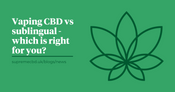 A green background with the Supreme CBD logo and white text to the left saying 