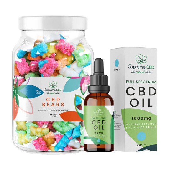 The Perfect Starter Bundle - 1500mg CBD Oil with FREE 1600mg Bears