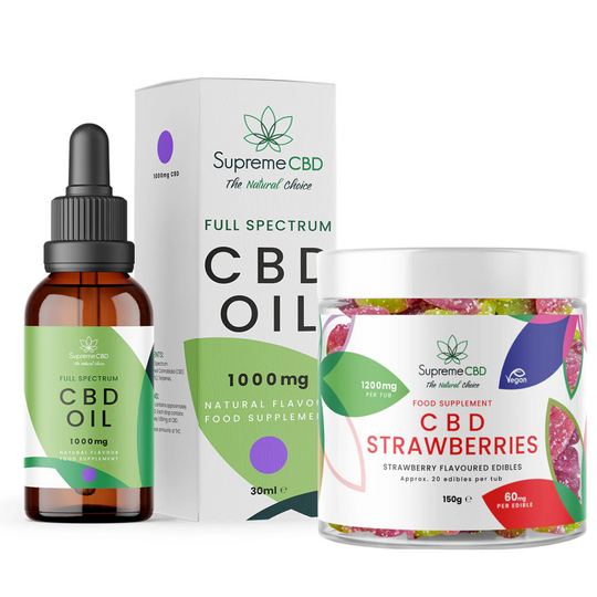 CBD Intro Bundle: 1000mg CBD Oil (30ml) & 1200mg Gummies