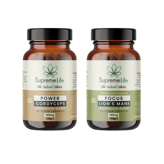 Body and Mind: Cordyceps and Lions Mane Capsules Bundle