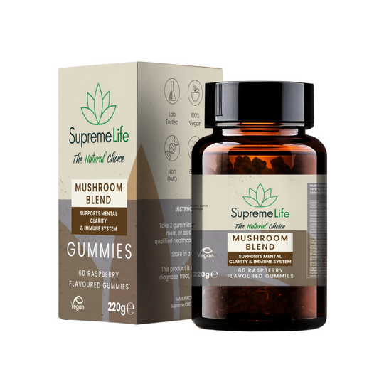 Mushroom Blend Gummies (60x Raspberry Flavour Gummies)