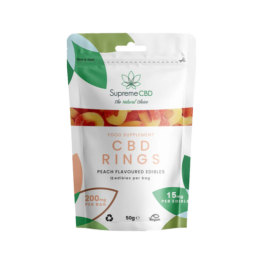 CBD Gummy Peach Rings Grab Bag (200mg)
