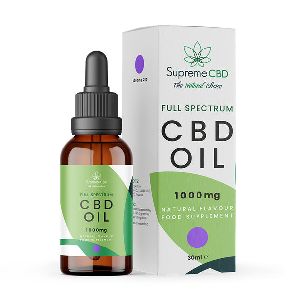 CBD Oil 1000mg (30ml) | Buy Today For Free Next Day Delivery – SupremeCBD